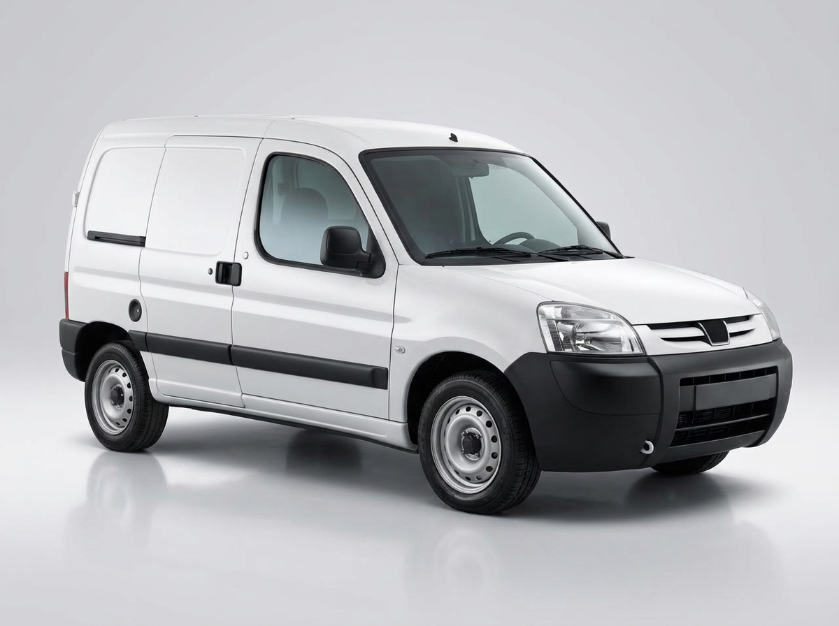 Peugeot Partner blanca, utilitario ágil de reparto urbano de ESTAR Logística